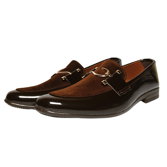 Trendy Loafers for Men in Pakistan | Brown & Black Leather Loafers for Men - Fish hook style buckle – Stylish & Comfortable Footwear"