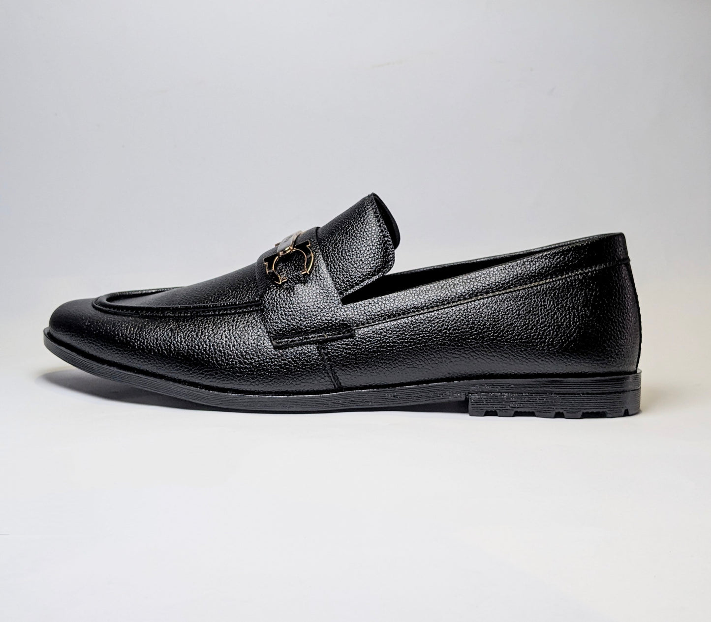 FL-06 Black Grain Leather Loafers for Men - Premium Formal & Casual Loafers | Best Price in Pakistan