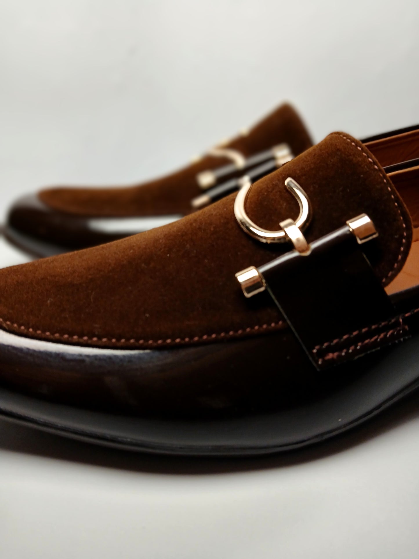 Trendy Loafers for Men in Pakistan | Brown & Black Leather Loafers for Men - Fish hook style buckle – Stylish & Comfortable Footwear"