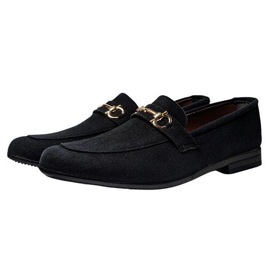 Fl-03 Stylish Suede Leather Loafers for Men - Premium Brown & Black Loafers | Best Price in Pakistan